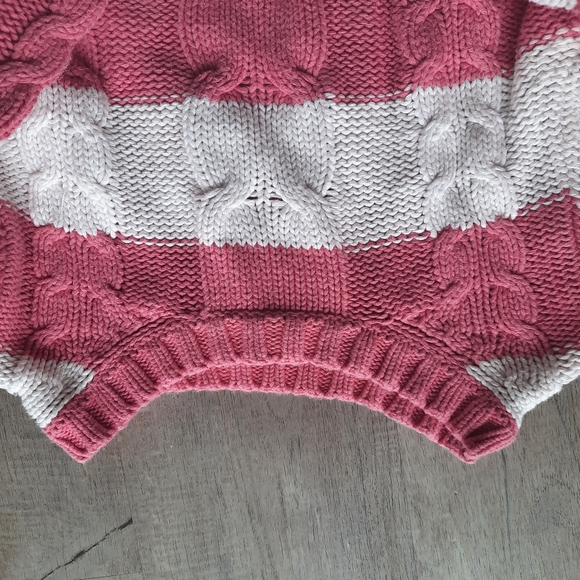 Old Navy Pink & White Striped Sweater - Picture 4 of 9